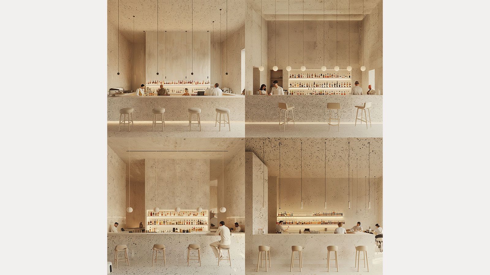 With an additional prompt, I changed the seating © Midjourney, Inc. Bar Design 5 - Kuenstliche Intelligenz Innenarchitekt - Innenarchitektur Design - DOBAS AG © Midjourney.jpg