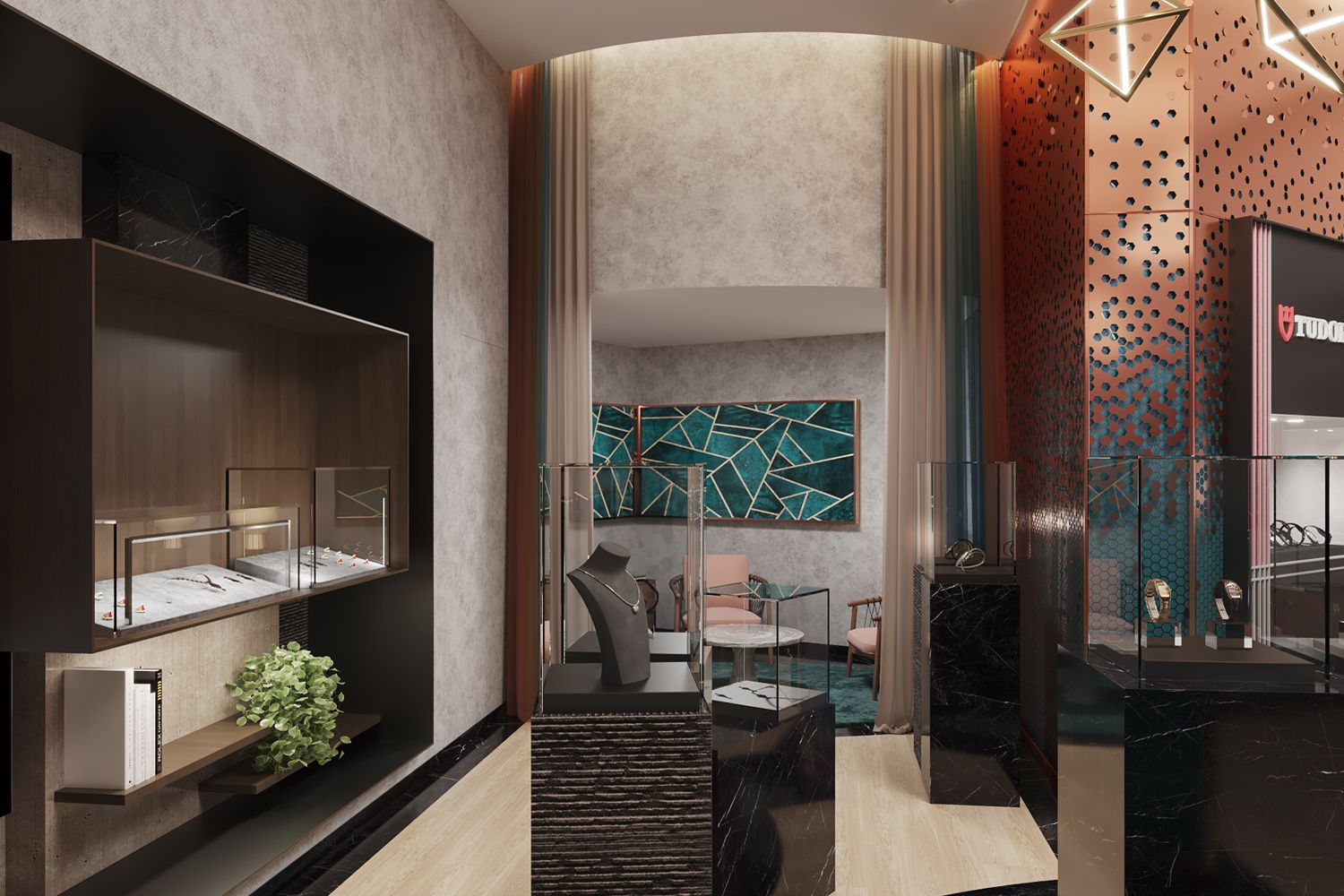 Rendering Multibrand Boutique 1 - Fifty One East - Innenarchitektur Design - DOBAS AG.jpg
