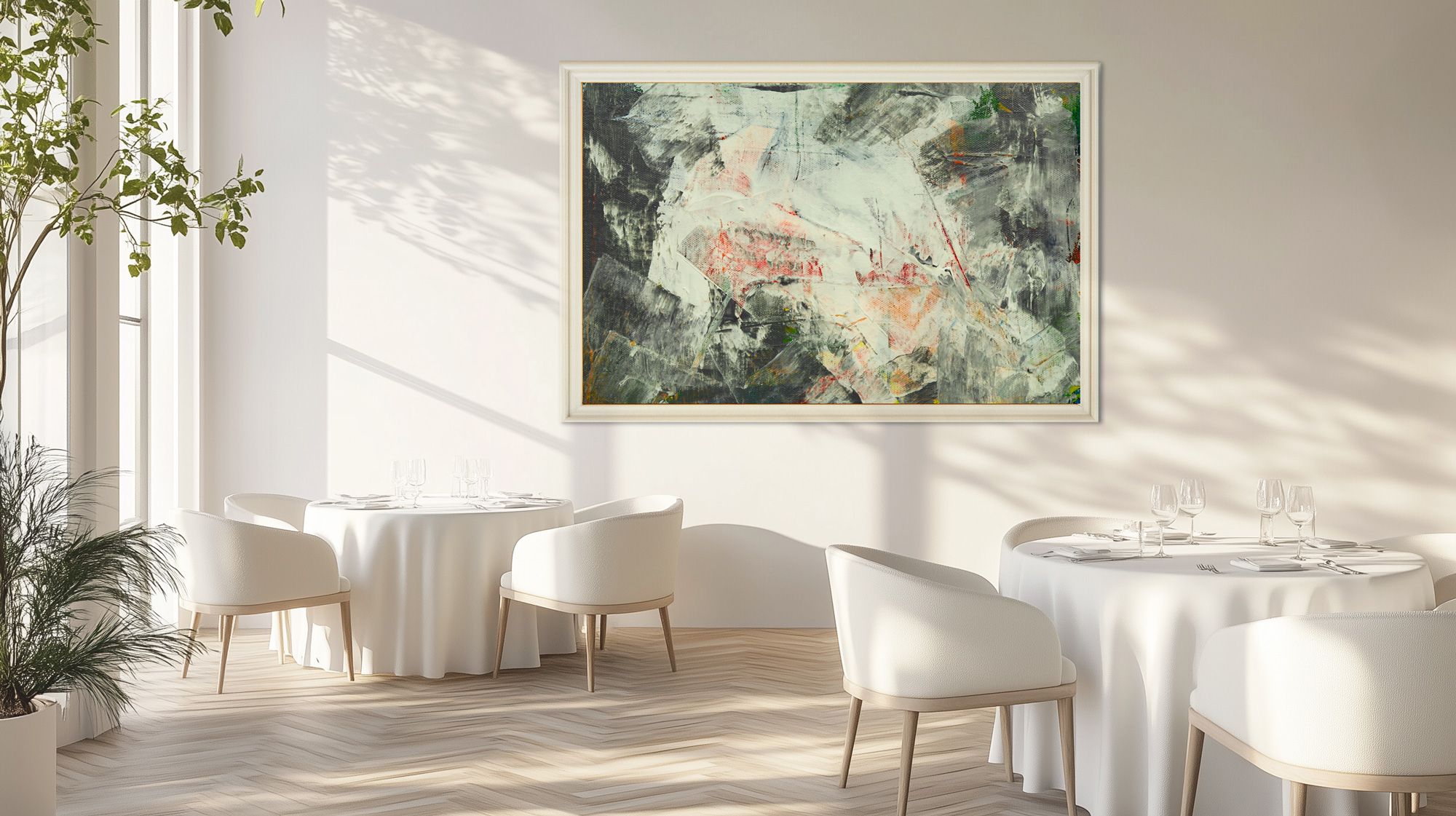 Restaurant Rendering mit Gemaelde - DOBAS Creation - DOBAS AG © Midjourney.jpg