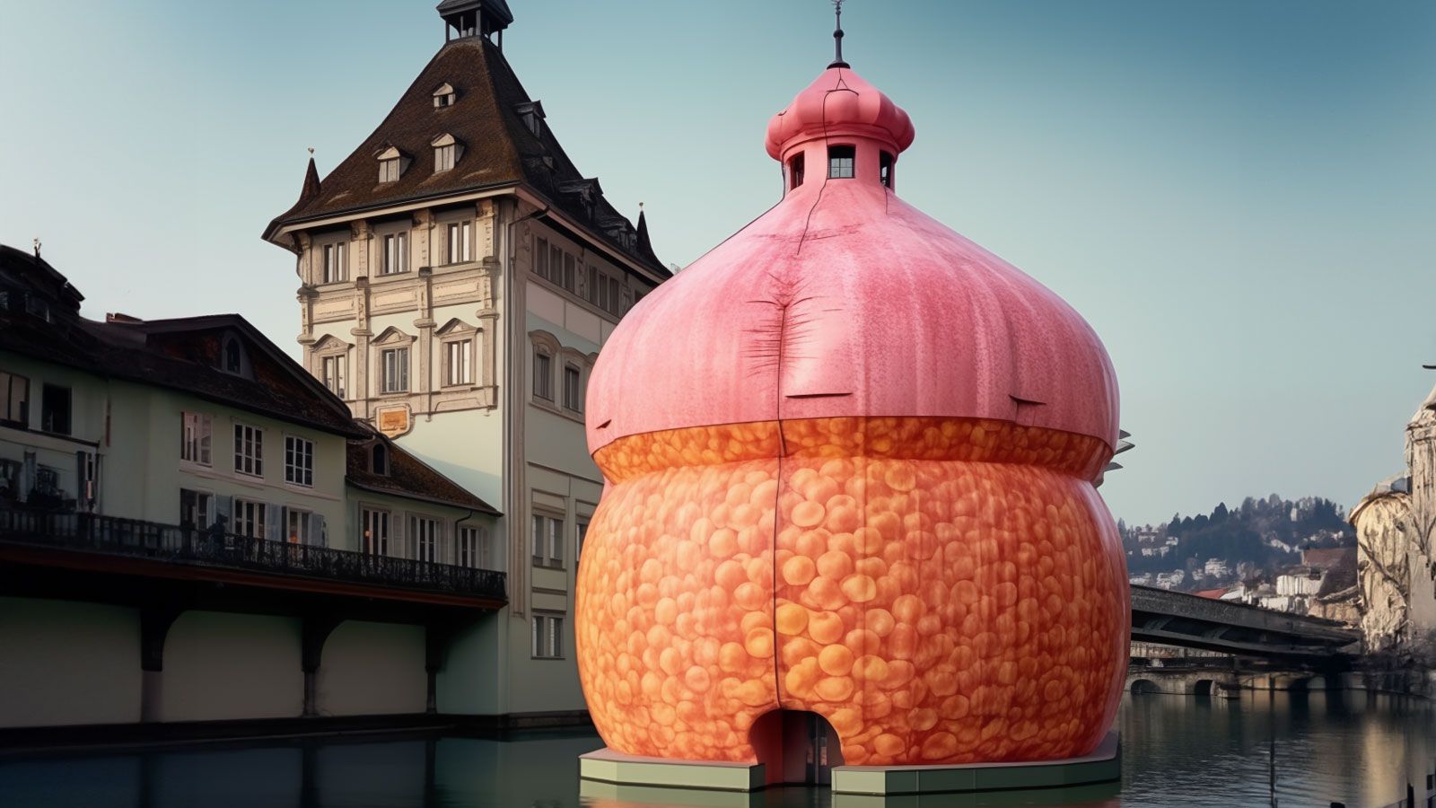 Midjourney hatte teilweise so viel Fantasie wie unser Design-Team, was die Architektur der Stadt Luzern anbelangt © Midjourney Inc. Kuenstliche Intelligenz 2 - Archiol Innenarchitektur Wettbewerb - Innenarchitektur Design - DOBAS AG © Midjourney.jpg