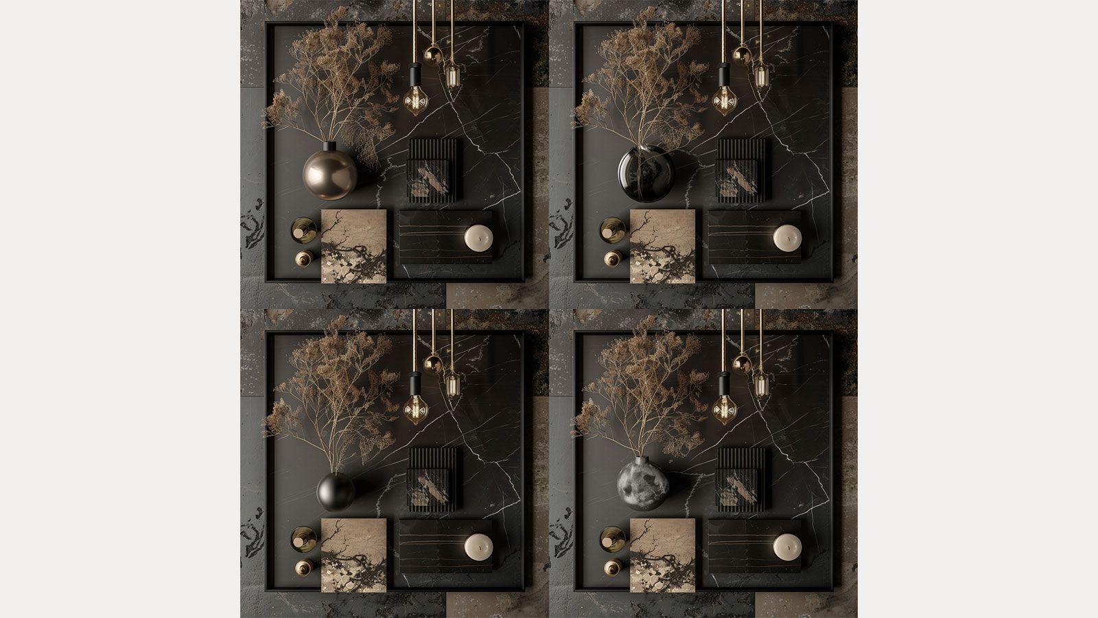 Then I wanted to change one part of the mood board: «Use 2 – vary region» © Midjourney, Inc. Materialcollage Moodboard 7 - Kuenstliche Intelligenz Innenarchitekt - Innenarchitektur Design - DOBAS AG © Midjourney.jpg